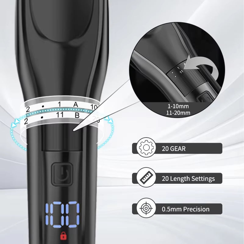 Electric Hair Clipper Kit for Men, Adjustable Hair Cut Machine Hair Trimmer Professional Rechargeable Hair Cut Barber