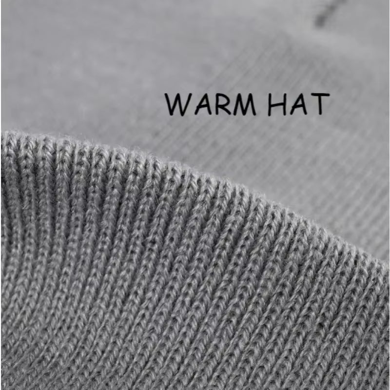 New Unisex Winter Hat Silk Satin Lined Beanies Men and Women Two-Sided Protective Hair Style Warm Knitted Hat Woolen Hat