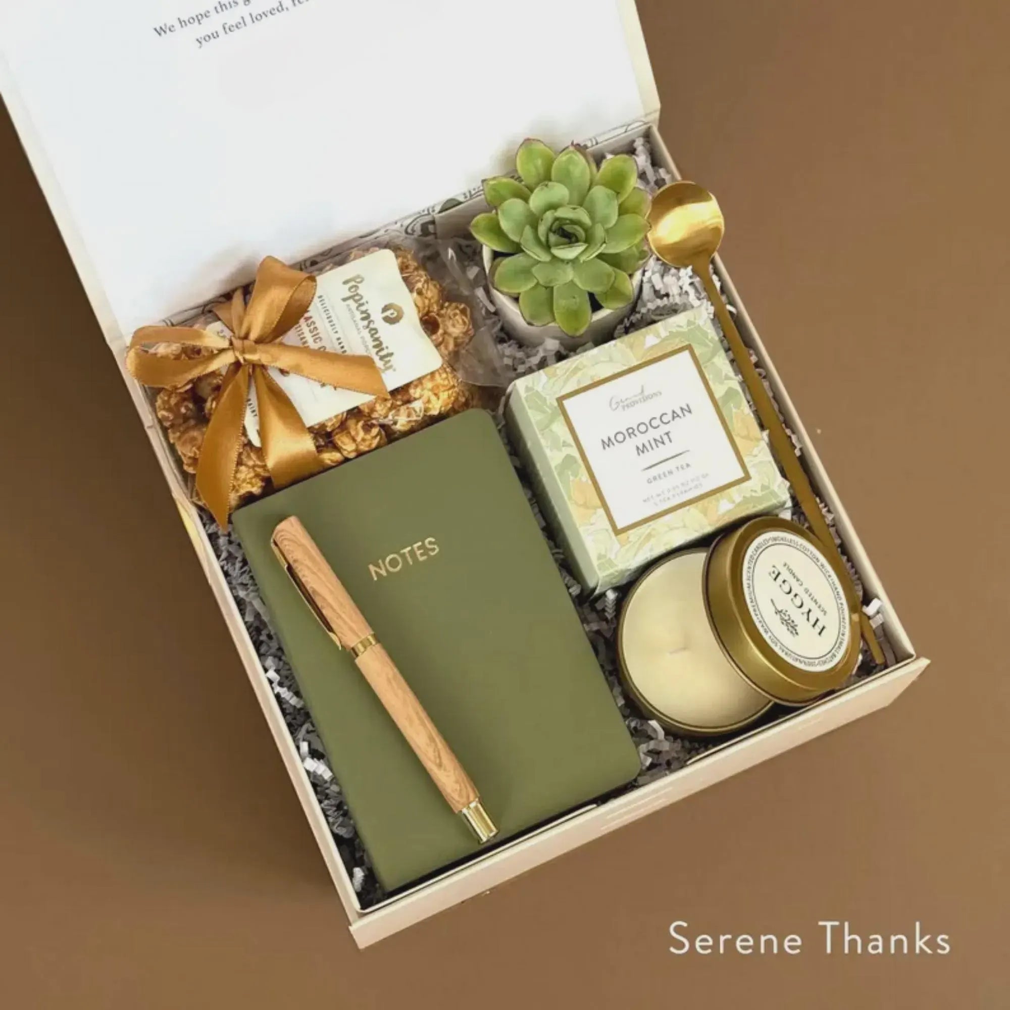 Corporate Gift Basket Hygge Gift Box with Mug, Notebook & Treats