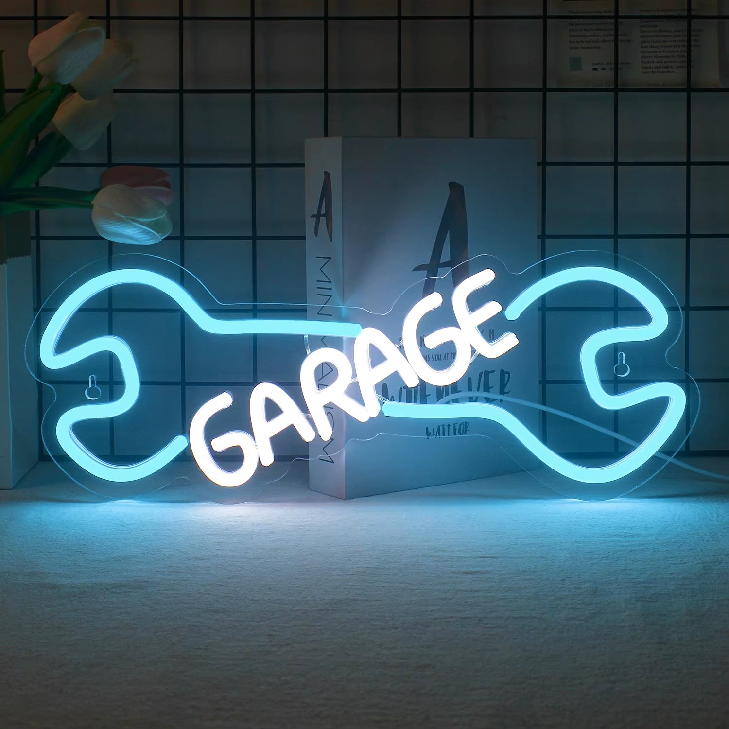 Garage Neon Sign Led Light Car Check Engine Repair Shop Neon Sign Led Light Bar Atmosphere Wall Decor Gift Lamps USB Switch