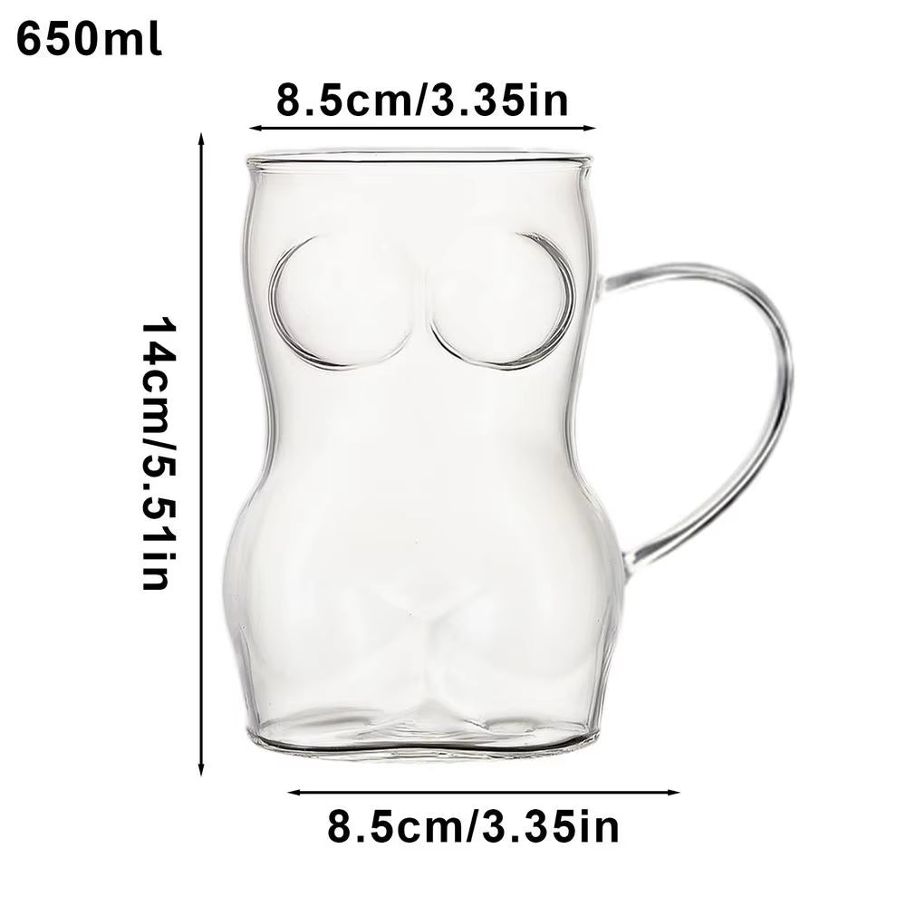 Glass Beer Mug Creative Women Body Shaped Beer Glasses Water Cup Sexy Beer Mug Cocktail Glass Pub Drinking Mugs Beer Cup