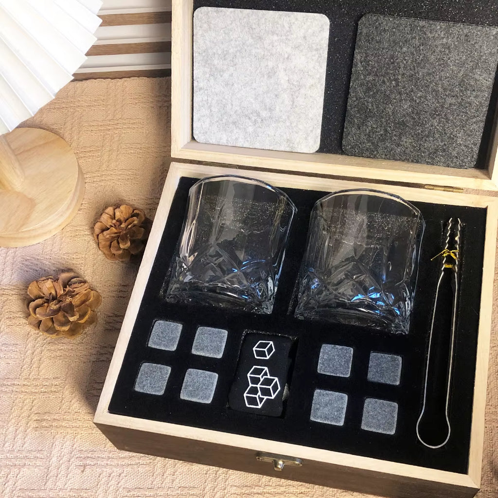 Whiskey Gifts for Men Father'S Day Present Whiskey Granite Chilling Stones Scotch Bourbon for Dad Husband Birthday Party Wedding