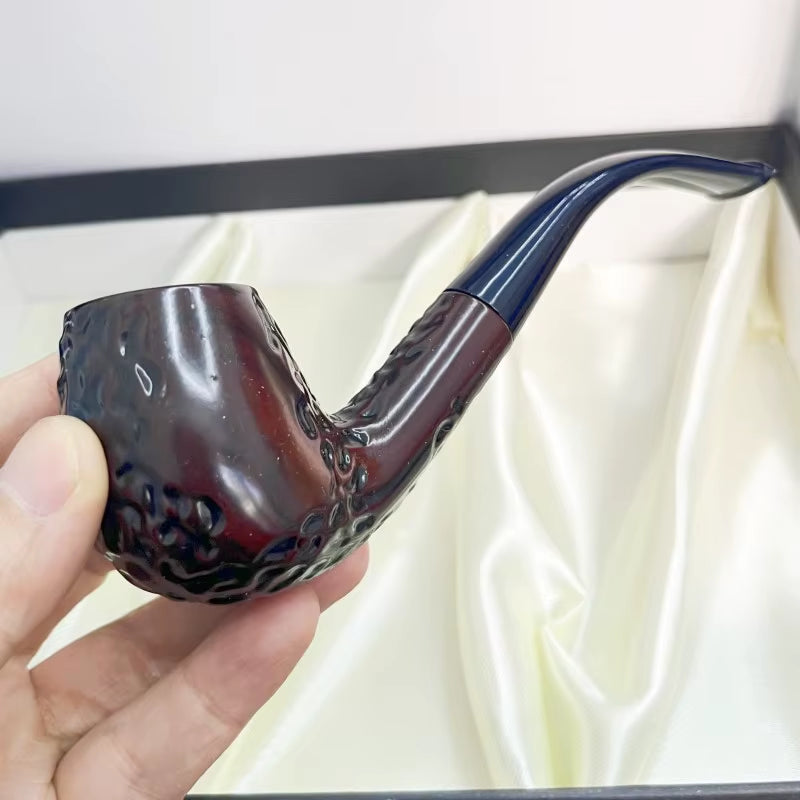 6 Pcs/Set Classic Style Wood Resin Tobacco Smoking Pipes Best Gift for Grandfather Boy Friend Father