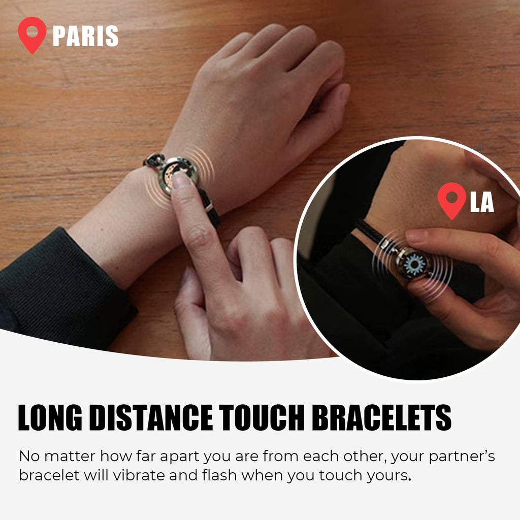 Bluetooth Matching Touch Smart Bracelets for Lovers Long Distance Emotional Gift for Girlfriend Celebration or Birthday