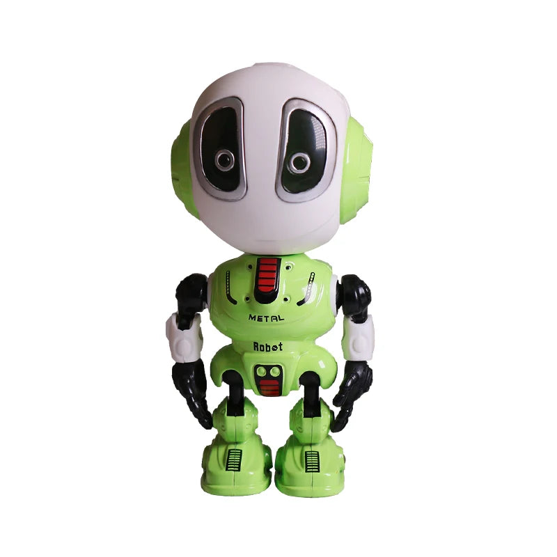 Smart Talking Robot Toys Head Touch-Sensitive Sound & Light Alloy Robot DIY Electronic Action Figure Toys for Children Gift