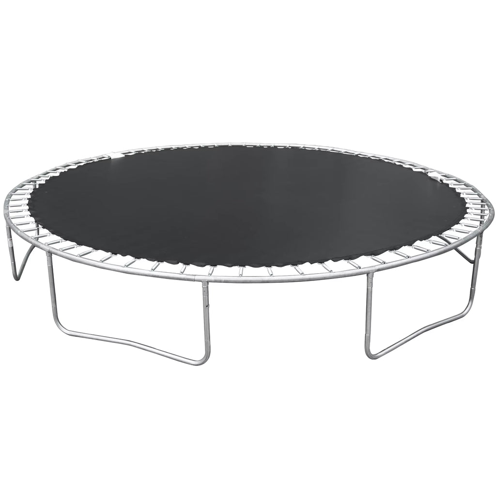 14FT Trampoline with Backboard, Outdoor Pumpkin Trampoline with Enclosure Net and Ladder for Kids Teens Grown-Ups Park