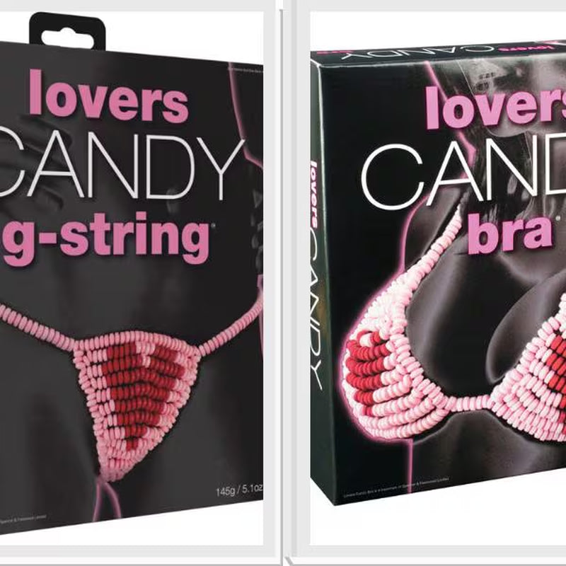 Candy Bra and G-String – Sweet & Sexy Edible Lingerie for Couples | Multi-Flavored Candy | Valentine’S Day, Bachelorette Parties