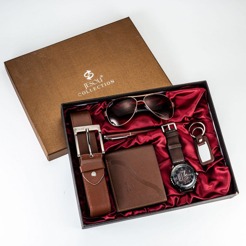 Men'S Gift Set Exquisite Packaging Watch Belt Wallet