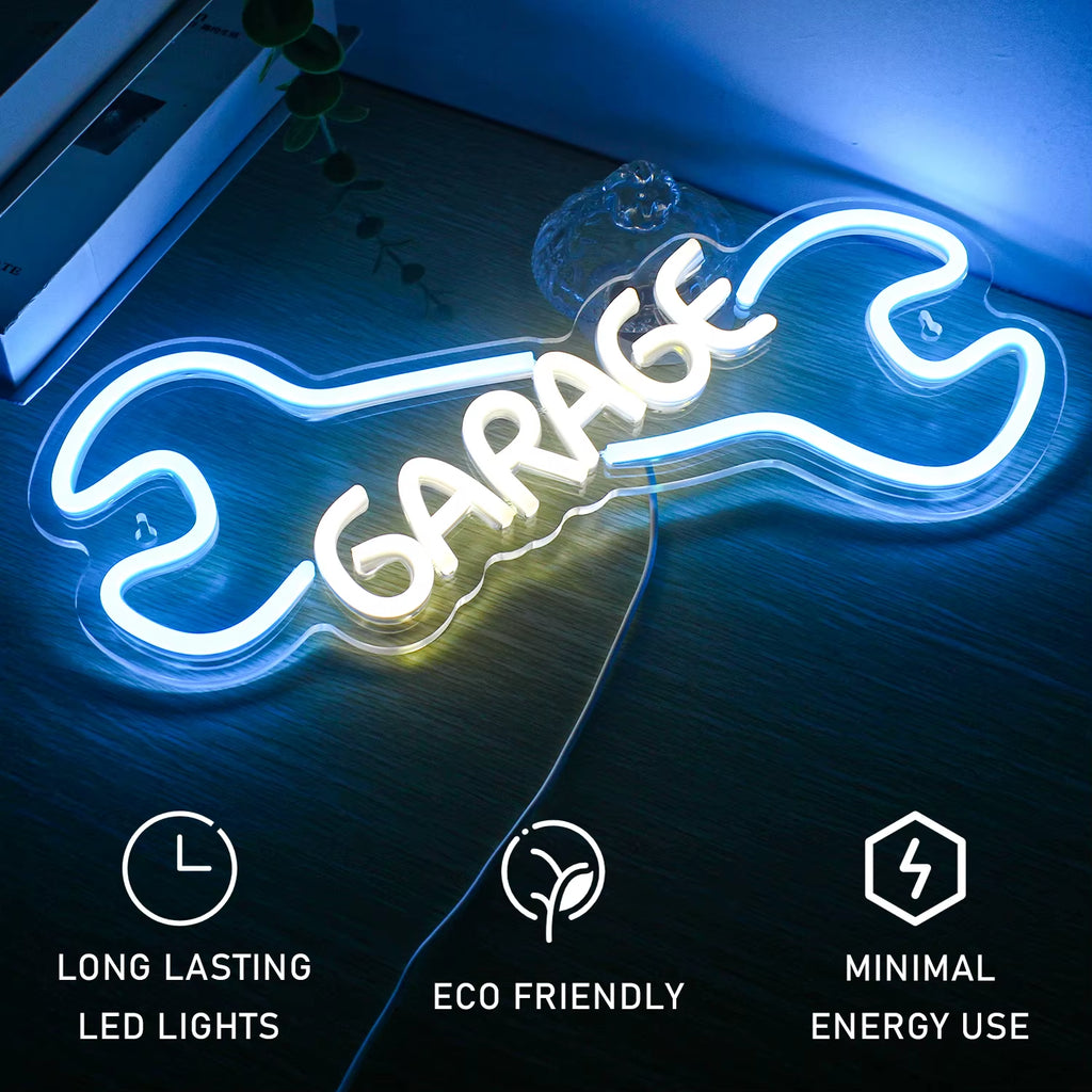 Garage Neon Sign Led Light Car Check Engine Repair Shop Neon Sign Led Light Bar Atmosphere Wall Decor Gift Lamps USB Switch