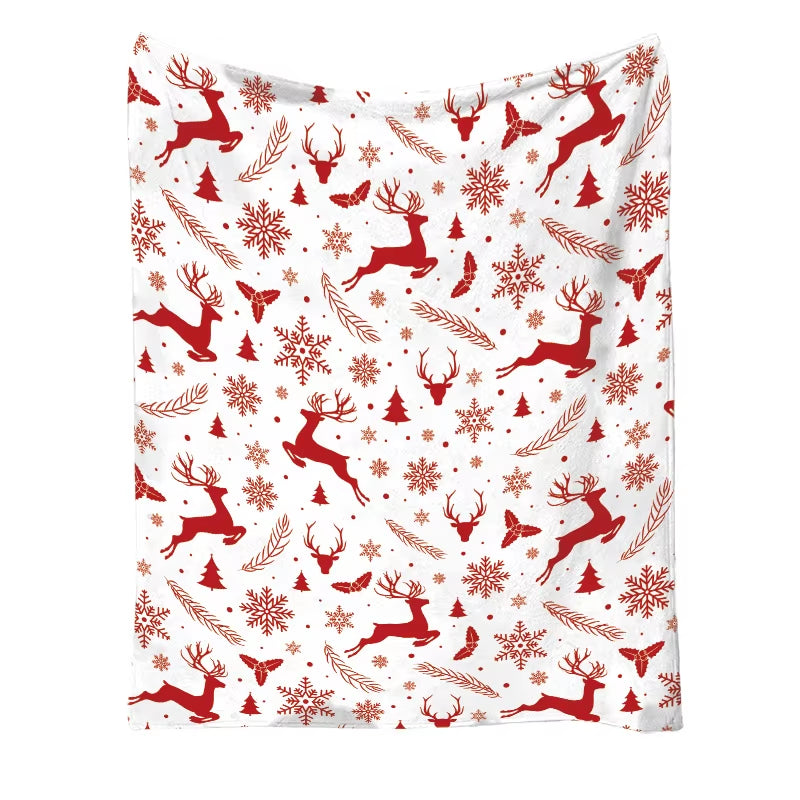 Christmas Throw Blanket - Soft and Warm Sherpa Christmas Throw Blankets for Couch, Sofa, Bed, Winter Blanket for Christmas