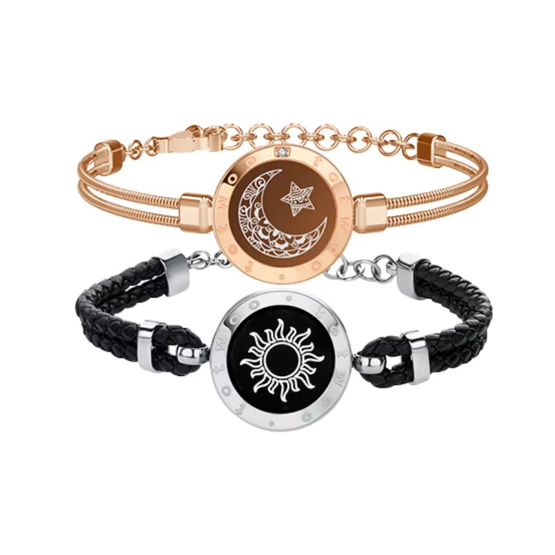 Bluetooth Matching Touch Smart Bracelets for Lovers Long Distance Emotional Gift for Girlfriend Celebration or Birthday