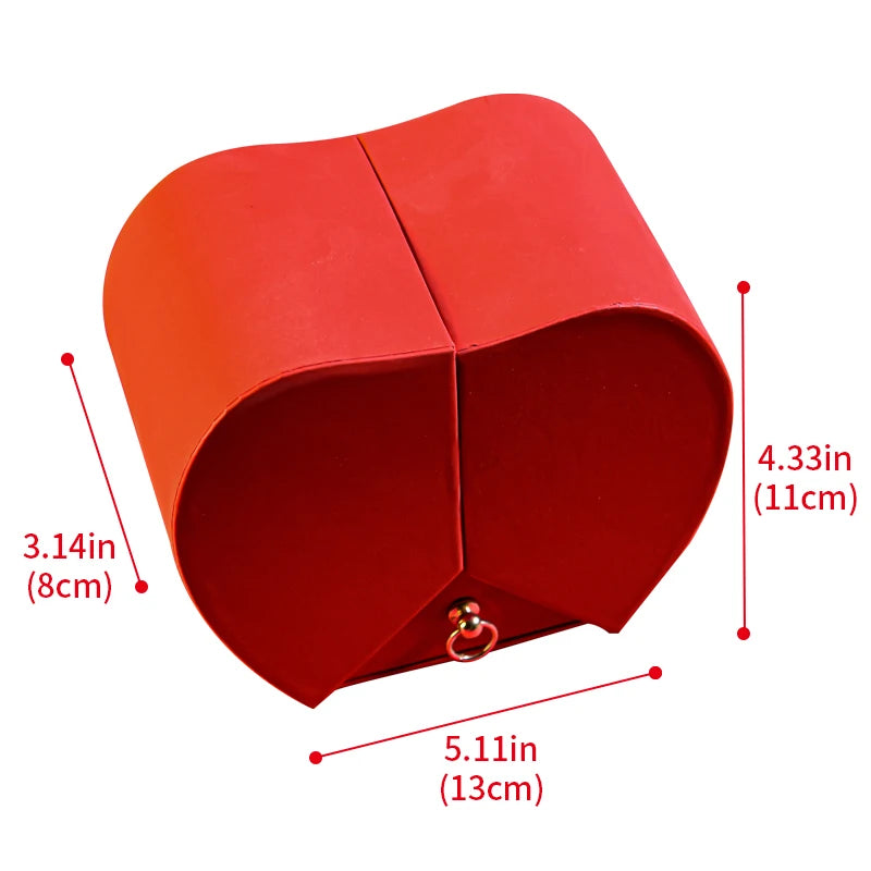 Immortal Flower Jewelry Box Apple Jewelry Rose Gift Box /W Necklace Wedding Decor Anniversary Gifts for Mother Girlfriend Wife