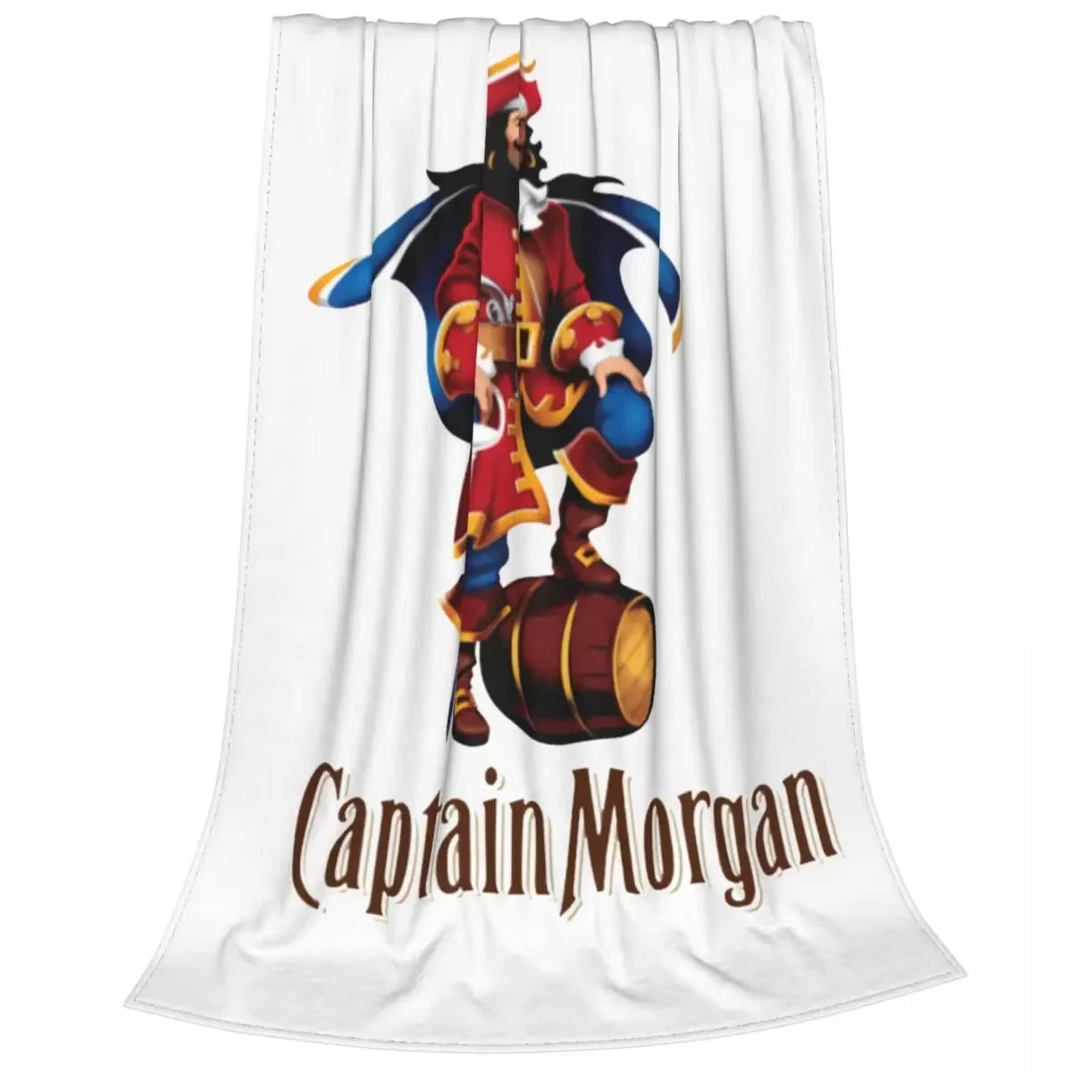 Captain Morgan Blankets Flannel Funny Breathable Throw Blankets for Coverlet Summer