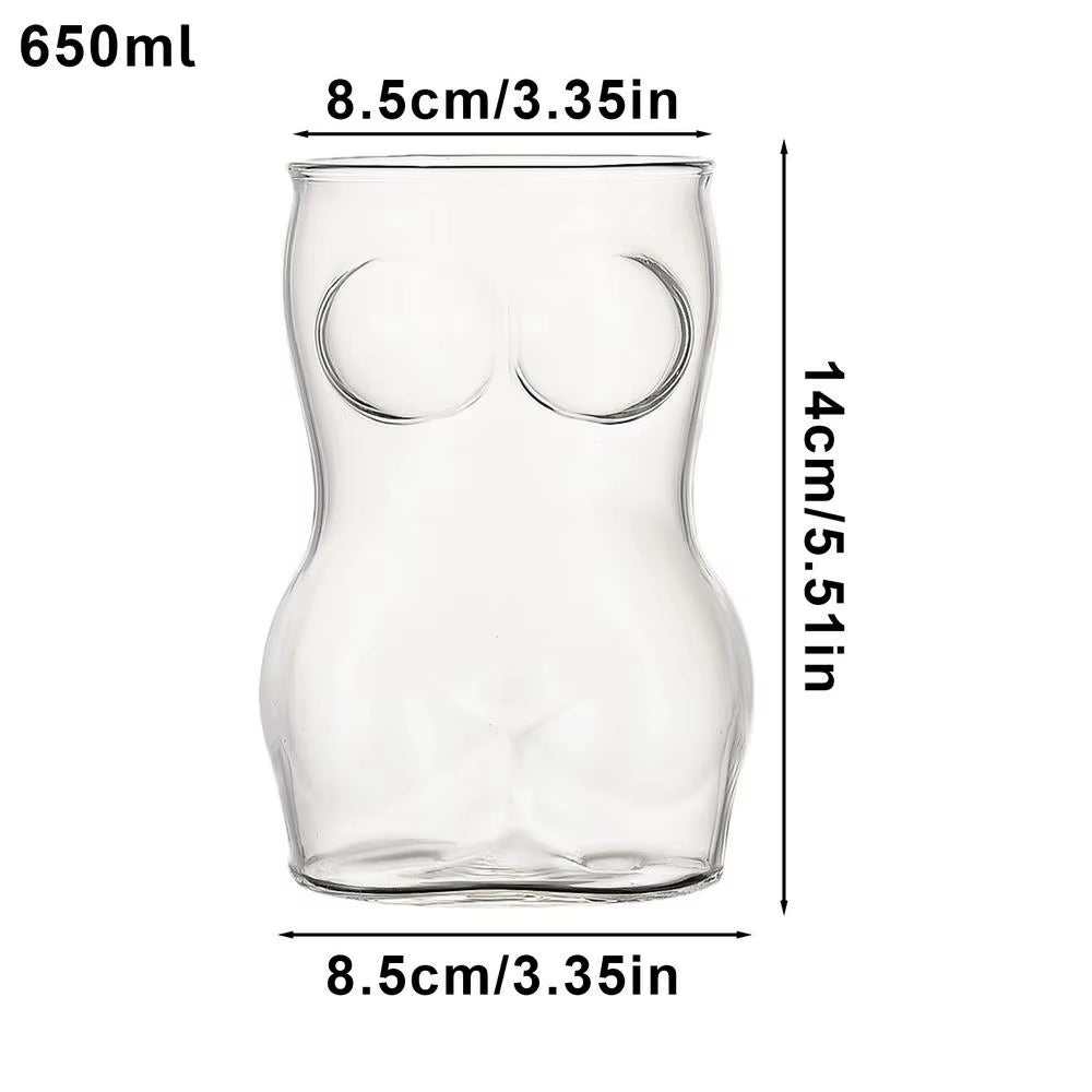 Glass Beer Mug Creative Women Body Shaped Beer Glasses Water Cup Sexy Beer Mug Cocktail Glass Pub Drinking Mugs Beer Cup