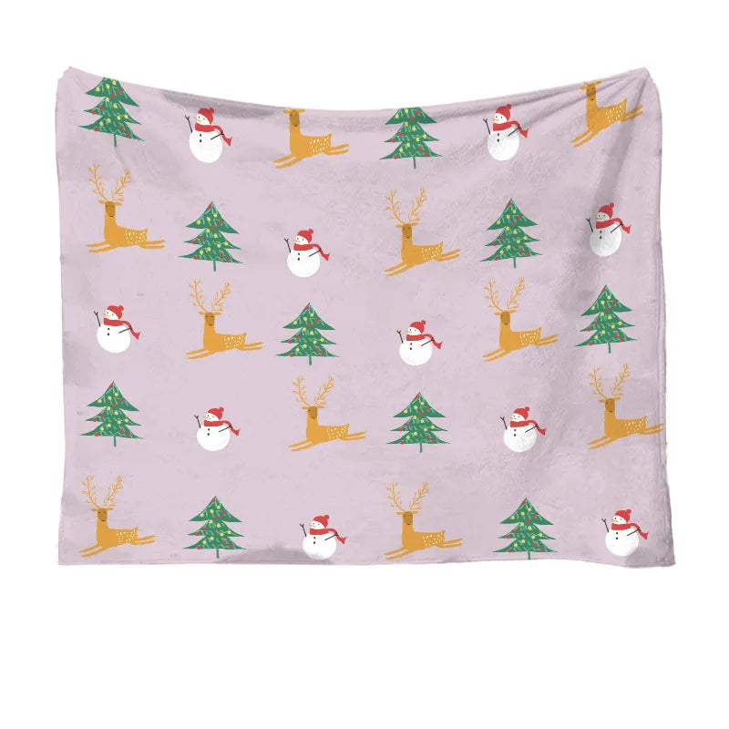 Christmas Throw Blanket - Soft and Warm Sherpa Christmas Throw Blankets for Couch, Sofa, Bed, Winter Blanket for Christmas