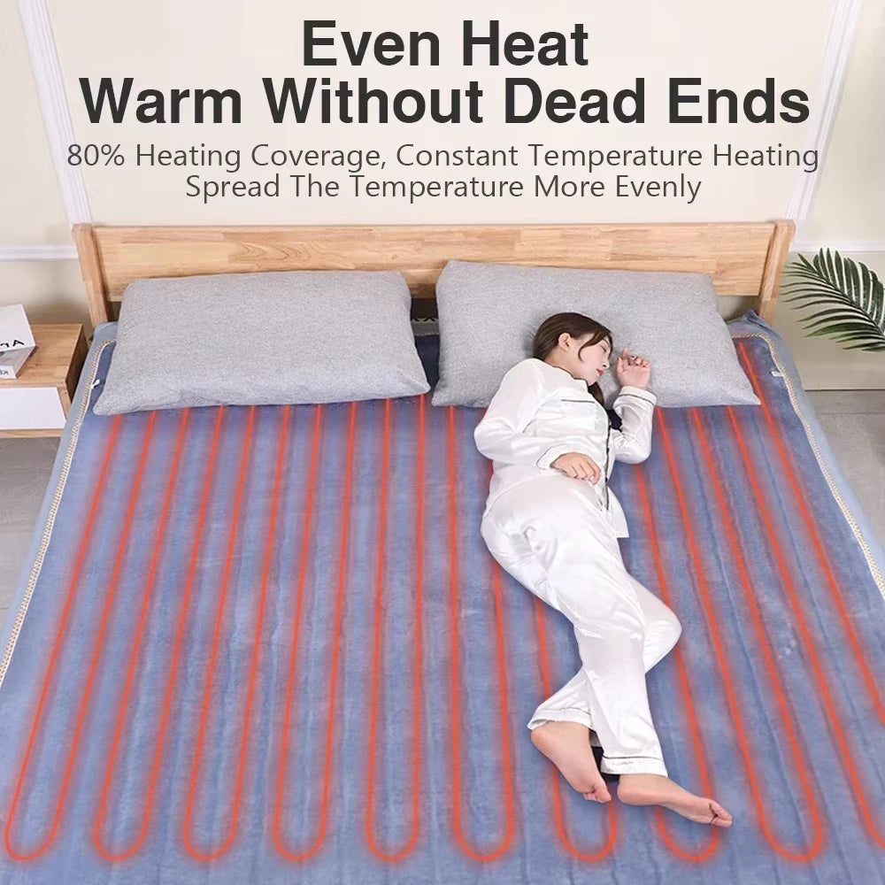 Intelligent Switch Electric Blanket 220V Thicker Heater Blanket Mattress Thermostat Electric Heating Blanket Body Warmer Fluffyi