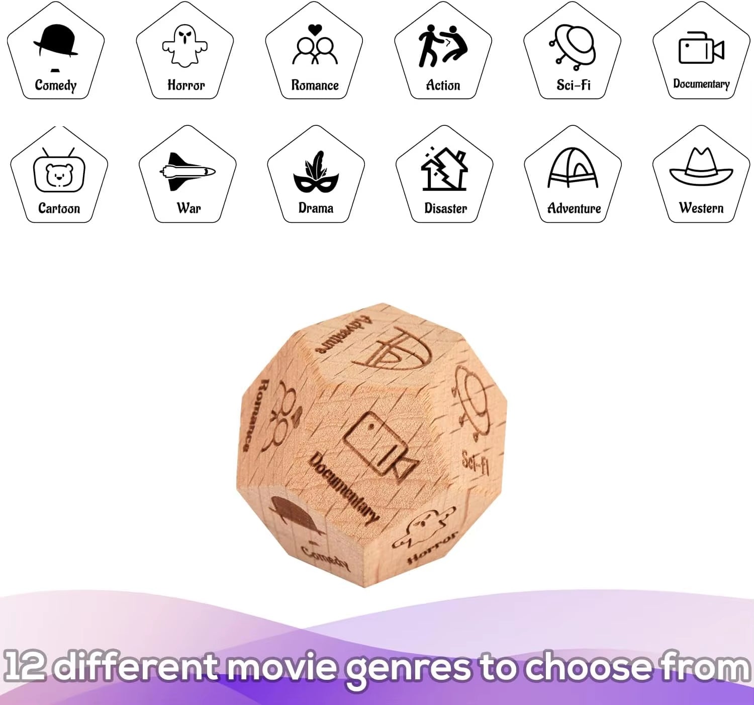 Dice for Her Him Couples Gift Food Movie Activity Decision Dice Games Christmas Birthday Valentines Day Gifts for Wife Husband