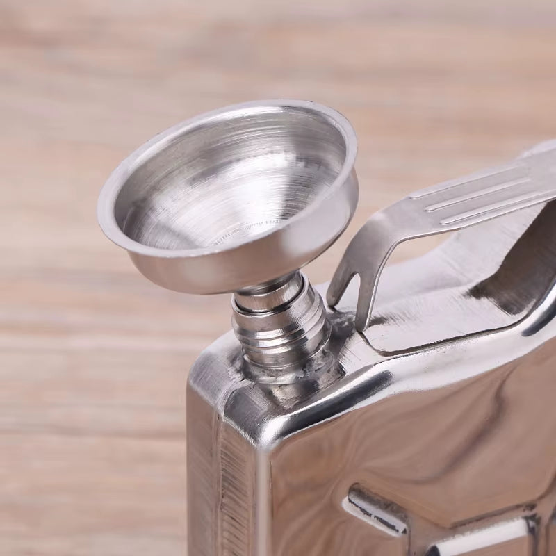 5Oz Stainless Steel Jerry Can Hip Flask Liquor Whisky Pocket Bottle Men Gift