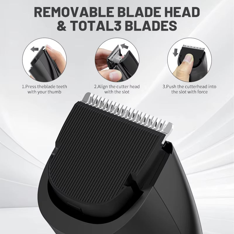 Electric Hair Clipper Kit for Men, Adjustable Hair Cut Machine Hair Trimmer Professional Rechargeable Hair Cut Barber