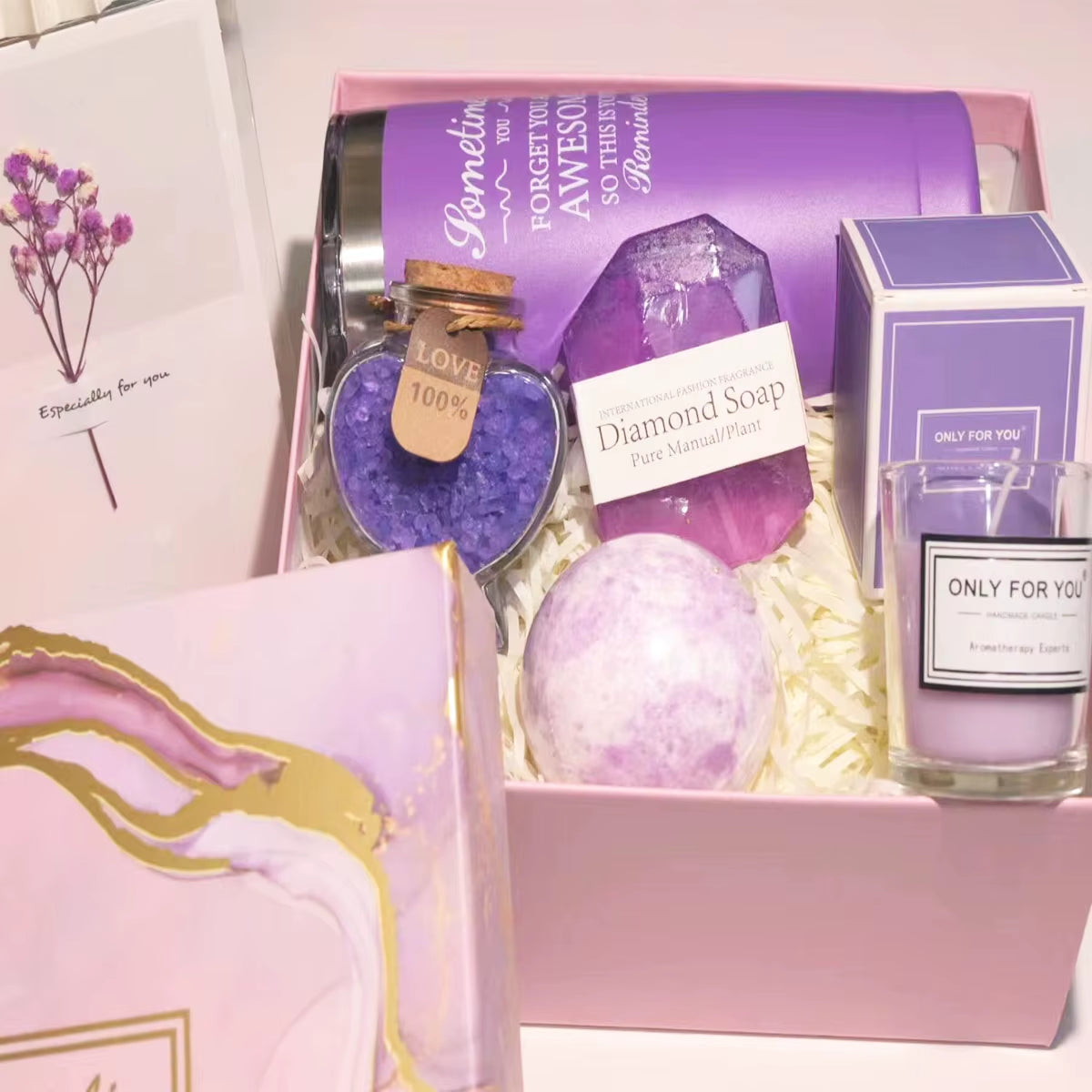 14/8Pcs Gifts Set for Women,Birthday Present,Vacuum Cup Gifts Basket for Mom Friend Sis Female Wedding Anniversary Holloween