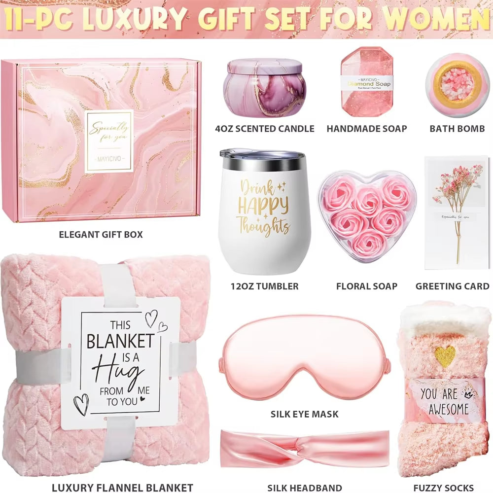 Birthday Gifts for Women Happy Gift Basket for Women Birthday Gifts Female Birthday Gift for Sister Coworker Her Bestie