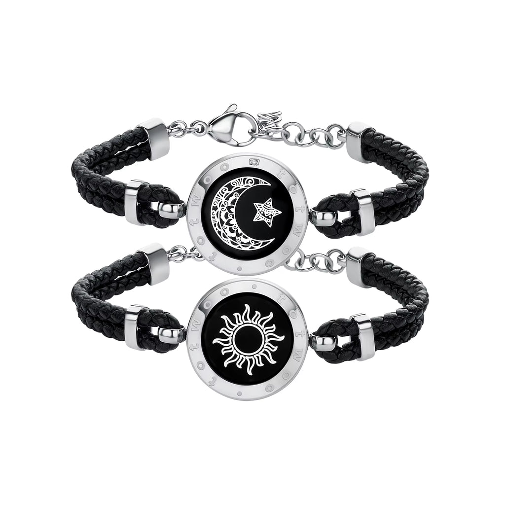 Bluetooth Matching Touch Smart Bracelets for Lovers Long Distance Emotional Gift for Girlfriend Celebration or Birthday