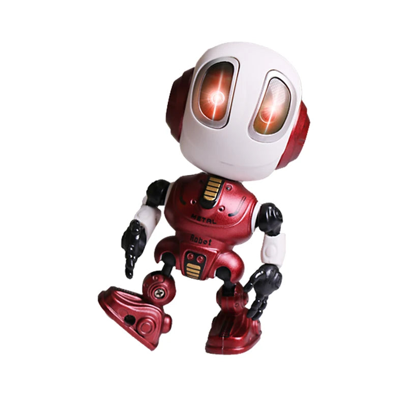 Smart Talking Robot Toys Head Touch-Sensitive Sound & Light Alloy Robot DIY Electronic Action Figure Toys for Children Gift