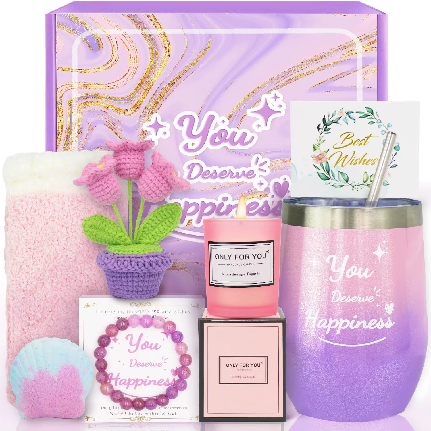 Spa Gift Basket Set Valentine'S Gifts Set Birthday Gifts for Girls Spa Self Care Gift Party Favors Vacuum Cup Gifts Basket Gift