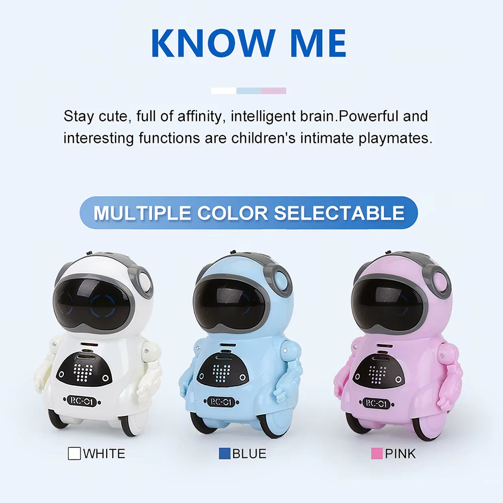 939A Pocket Robot Talking Interactive Dialogue Voice Recognition Record Singing Dancing Telling Story Mini Robot Toy