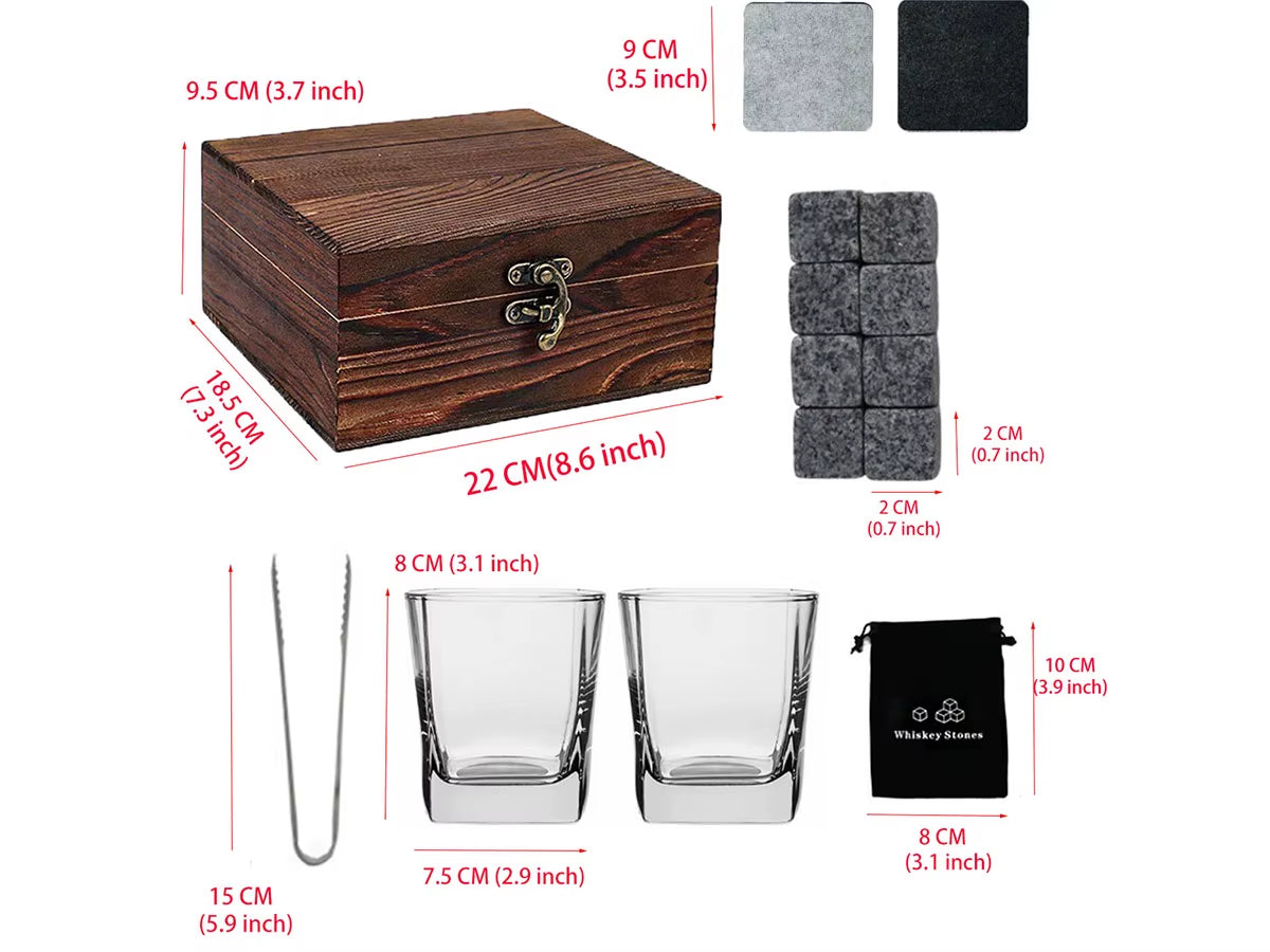 Whiskey Gifts for Men Father'S Day Present Whiskey Granite Chilling Stones Scotch Bourbon for Dad Husband Birthday Party Wedding