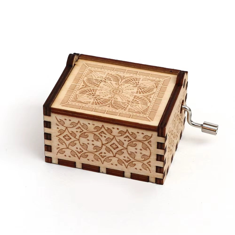 Private Custom Carved Wooden Empty Music Box Movie Theme Custom Music Box Christmas Birthday Gift Wood Gift Custom Wedding Gifts