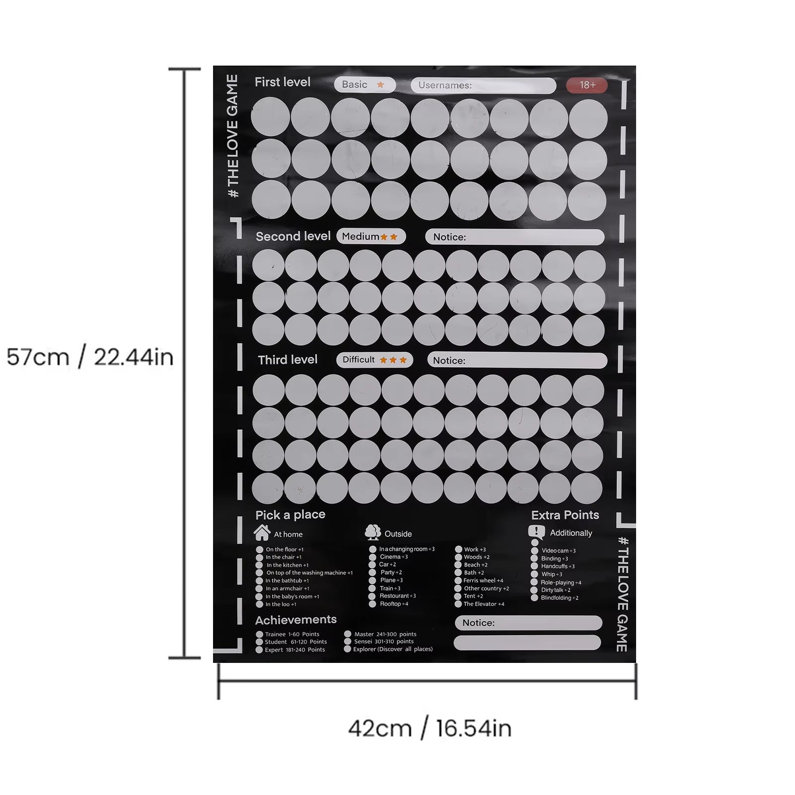 NEW 100 Things to Do between Couples Couples Games Bedroom Scratch off Poster 100 Dates Scratch off List