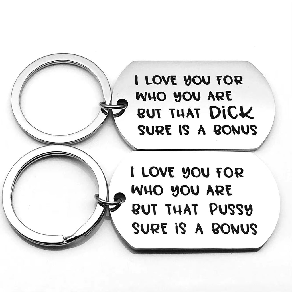 Funny Couple Gift Keychain I Love You Who You Keychain Gift for Husband and Wife Valentine'S Day Gifts for Boyfriend Girlfriend