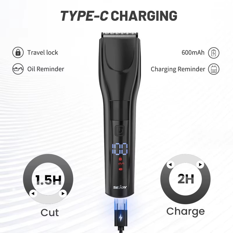 Electric Hair Clipper Kit for Men, Adjustable Hair Cut Machine Hair Trimmer Professional Rechargeable Hair Cut Barber