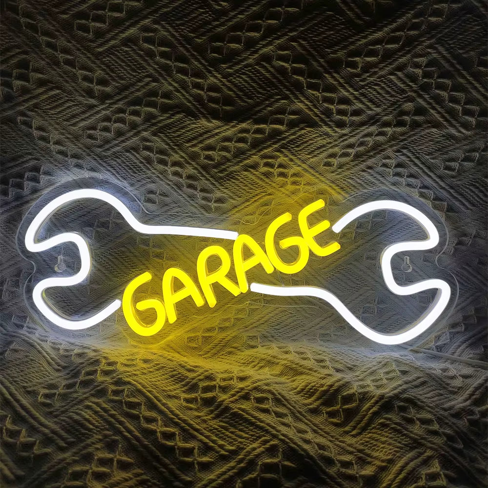 Garage Neon Sign Led Light Car Check Engine Repair Shop Neon Sign Led Light Bar Atmosphere Wall Decor Gift Lamps USB Switch