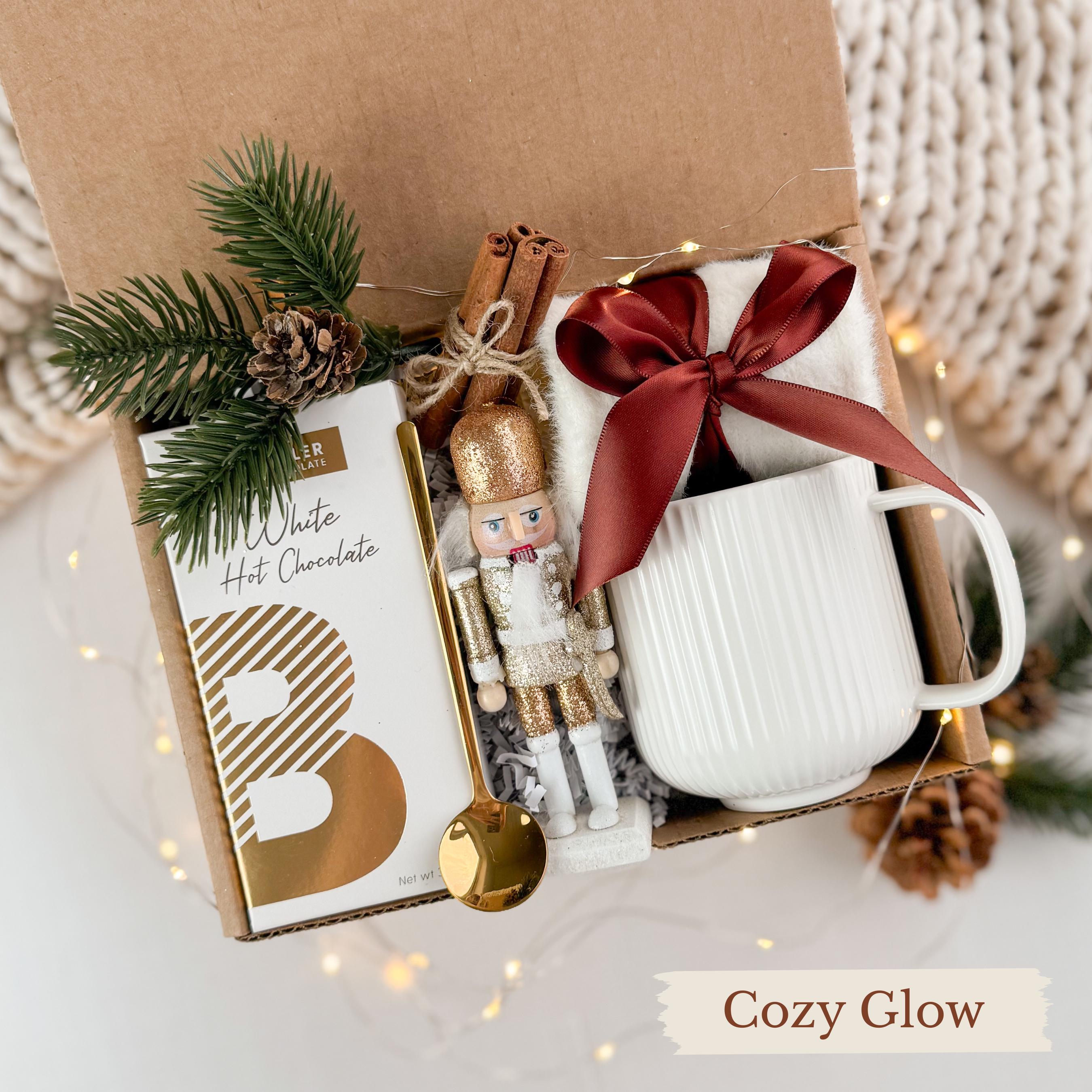 Cozy Winter Gift Box: Holiday Blanket, Mug & Decor, Christmas Gifts