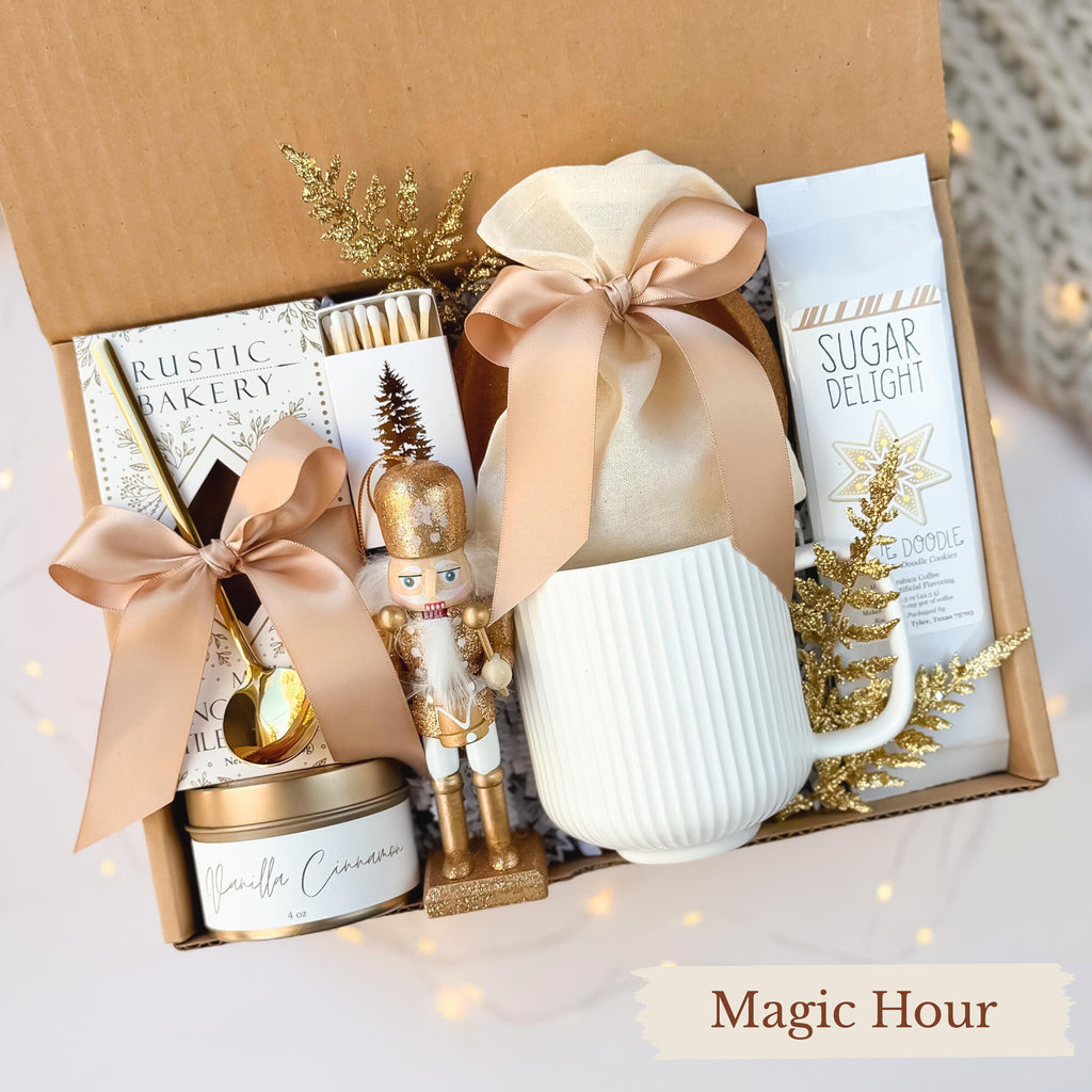 Cozy Winter Gift Box: Holiday Blanket, Mug & Decor, Christmas Gifts